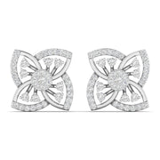 Geometric Petal Diamond Studs
