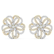 Classic Floral Diamond Earrings