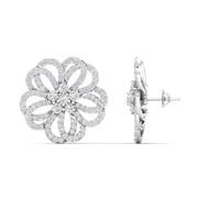 Classic Floral Diamond Earrings