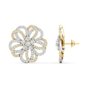Classic Floral Diamond Earrings