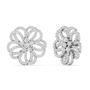 Classic Floral Diamond Earrings