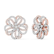 Classic Floral Diamond Earrings