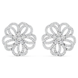 Classic Floral Diamond Earrings