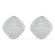 Cushion Diamond Cluster Earrings