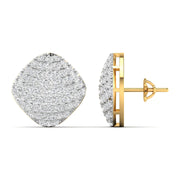 Cushion Diamond Cluster Earrings