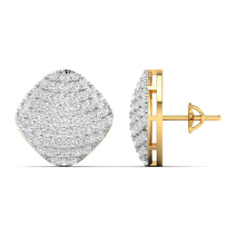 Cushion Diamond Cluster Earrings