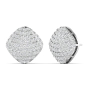 Cushion Diamond Cluster Earrings