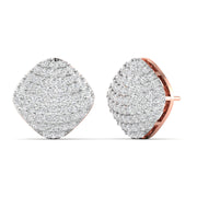 Cushion Diamond Cluster Earrings