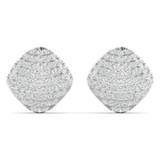Cushion Diamond Cluster Earrings