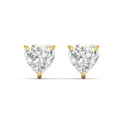 1 Carat Solitaire Heart Diamond Studs