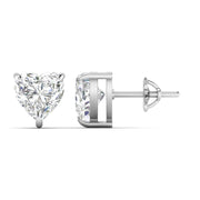 1 Carat Solitaire Heart Diamond Studs