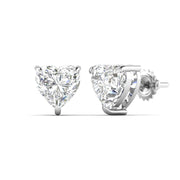 1 Carat Solitaire Heart Diamond Studs