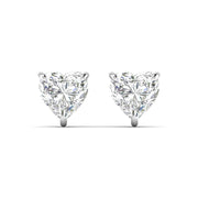 1 Carat Solitaire Heart Diamond Studs