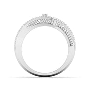 Modern Twist Design Gold & Diamond Ring