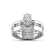 1.01 Carat Centre Solitaire Oval Diamond Ring