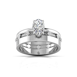 1.01 Carat Centre Solitaire Oval Diamond Ring