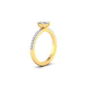 1 Carat Cushion Shape Solitaire Diamond Ring