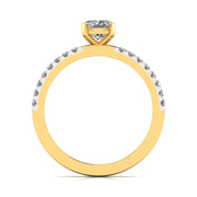 1 Carat Cushion Shape Solitaire Diamond Ring