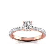 1 Carat Cushion Shape Solitaire Diamond Ring