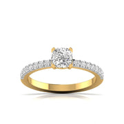 1 Carat Cushion Shape Solitaire Diamond Ring
