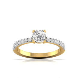 1 Carat Cushion Shape Solitaire Diamond Ring