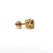 1 Carat Each Round Diamond Studs