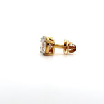 1 Carat Each Round Diamond Studs