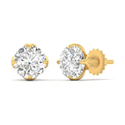 1.03 Carat Each Sparkling Solitaire Studs