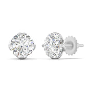 1.03 Carat Each Sparkling Solitaire Studs