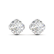 1.03 Carat Each Sparkling Solitaire Studs