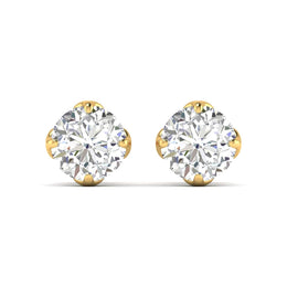 1.03 Carat Each Sparkling Solitaire Studs