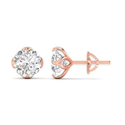 1.03 Carat Each Sparkling Solitaire Studs