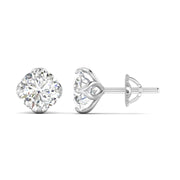 1.03 Carat Each Sparkling Solitaire Studs