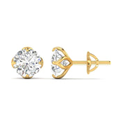 1.03 Carat Each Sparkling Solitaire Studs