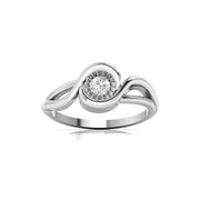 1 Carat Round Solitaire Tangled Diamond Ring