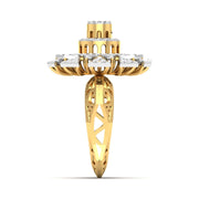 Floral Halo Diamond Ring