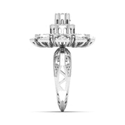 Floral Halo Diamond Ring