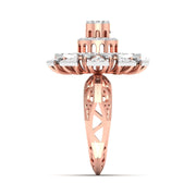 Floral Halo Diamond Ring