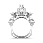 Floral Halo Diamond Ring