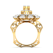 Floral Halo Diamond Ring