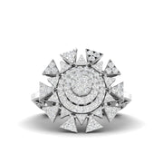 Floral Halo Diamond Ring