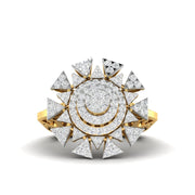 Floral Halo Diamond Ring