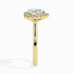 1.2 Heart Solitaire Diamond Halo Ring