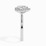 1.2 Heart Solitaire Diamond Halo Ring