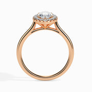 1 Carat Solitaire Marquise Diamond Halo Ring