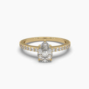 1 Carat Centre Solitaire Pear Shape Diamond Ring