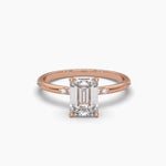 1 Carat Solitaire Diamond Emerald Essence Ring