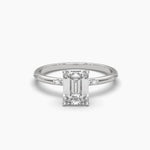 1 Carat Solitaire Diamond Emerald Essence Ring