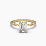 1 Carat Solitaire Diamond Emerald Essence Ring