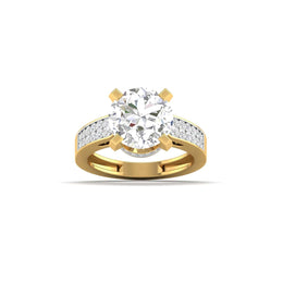 4 Carat Solitaire Sparkle Diamond Ring